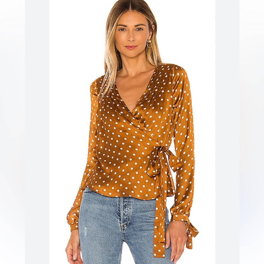 REVOLVE | Tularosa Charmaine Polka Dot Wrap Top